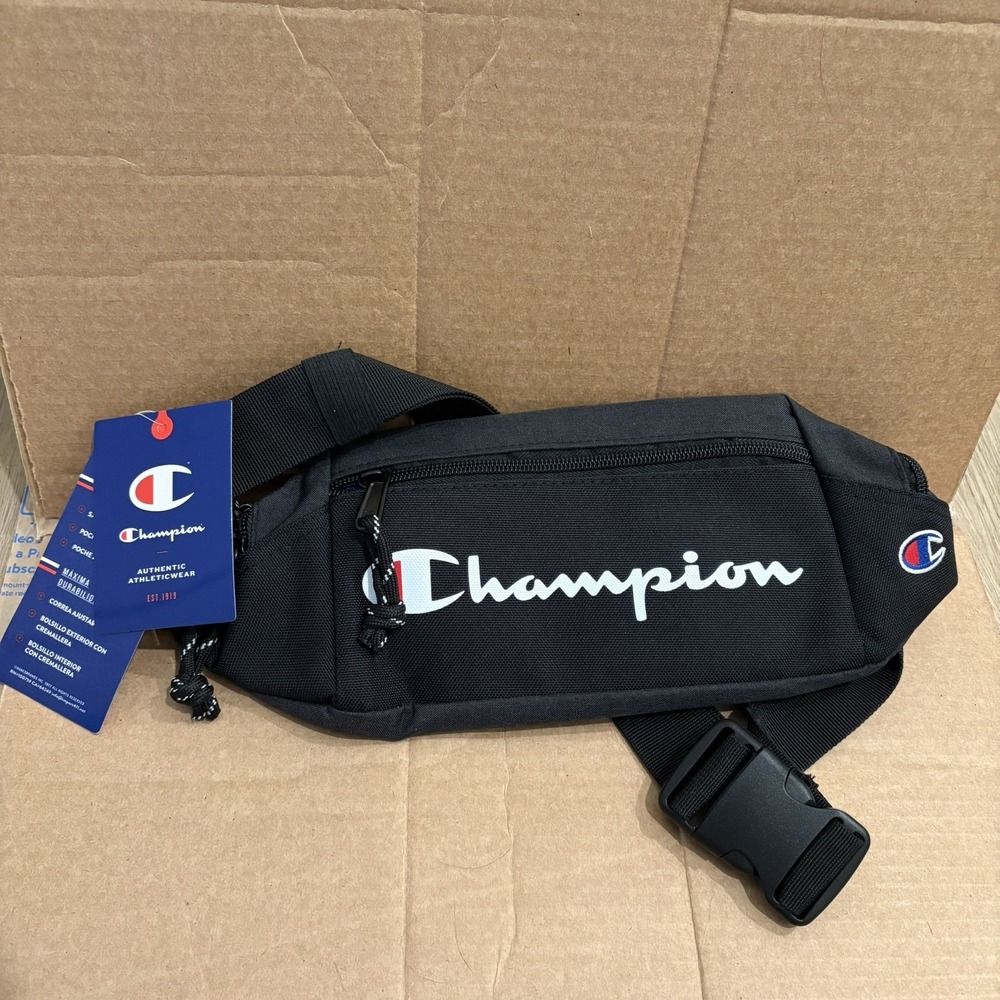 Champion Black Crossbody Fanny Pack NEW